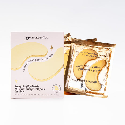 Grace & Stella Gold Under Eye Masks – De-Puff & Brighten Dark Circles in 15 Minutes | Vegan, Cruelty-Free